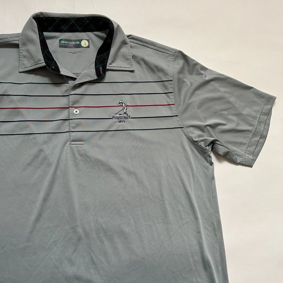 Pinehurst 1895 x Donald Ross Shirt Mens L Tartan Collection gray Putter Boy logo - Picture 4 of 11